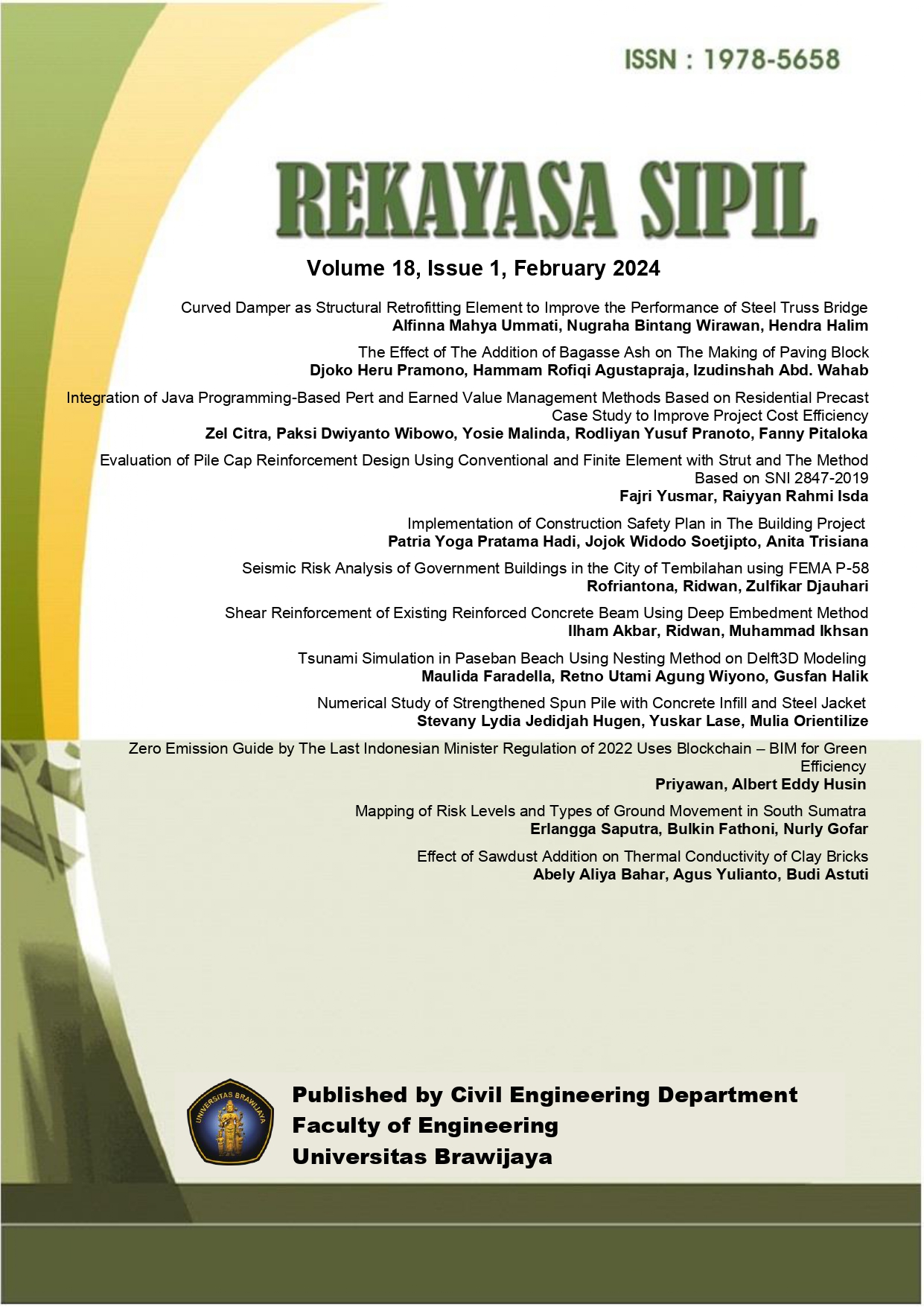 					View Vol. 18 No. 1 (2024): Rekayasa Sipil Vol. 18 No. 1
				